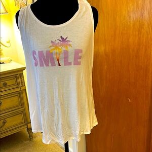 Next White Pink Relaxed Tank Top